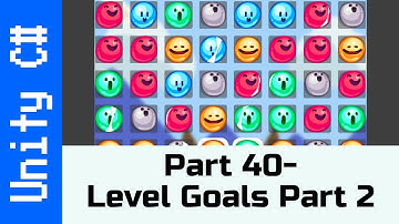 Part 40 - Level Goals part 2: How to make a game like Candy Crush using Unity and C#