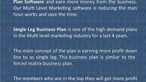 Single Leg Business Plan | MLM Monoline Plan Software | Monoline MLM Plan Software