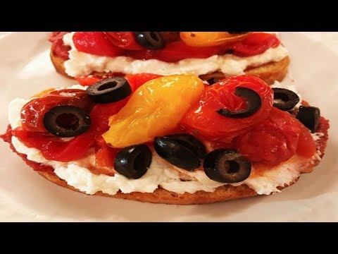 Fresh Ricotta Bruschetta With Roasted Tomatoes and Red Peppers | Episode 48