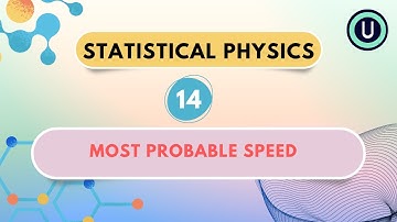 14.Most probable speed | Statistical Physics
