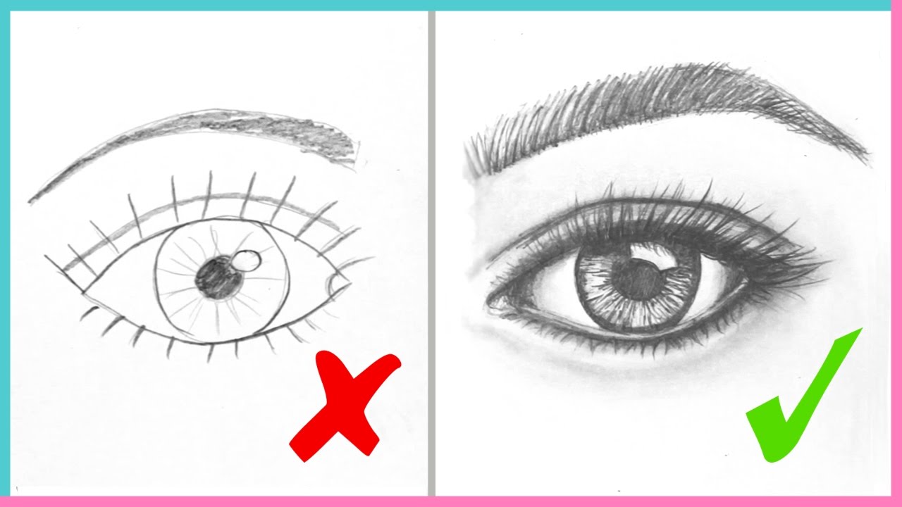 Dos Don Ts How To Draw Realistic Eyes Easy Step By Step Art Drawing Tutorial Youtube