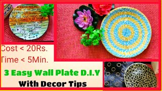 3 Easy & Budget Wall Plate D.I.Y with Decor Tips for Bohemian, Distressed & Cohesive Wall Plates.
