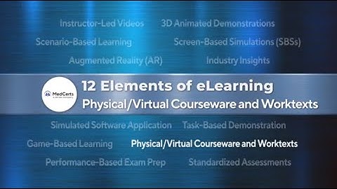 12 Elements of eLearning: Physical/Virtual Courseware and Worktexts