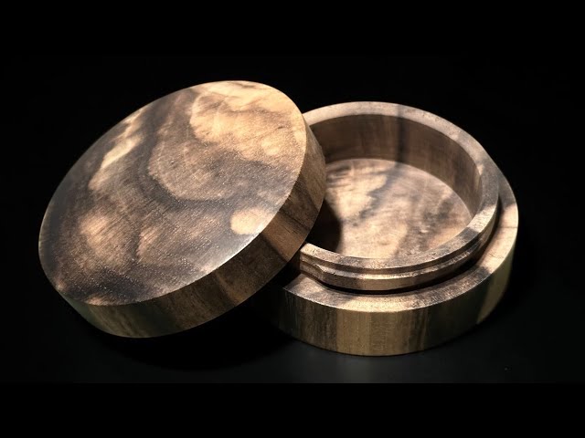 神秘の銘木】特上黒柿の小型香合｜直径5.5cm・切立型・桐箱入 - YouTube