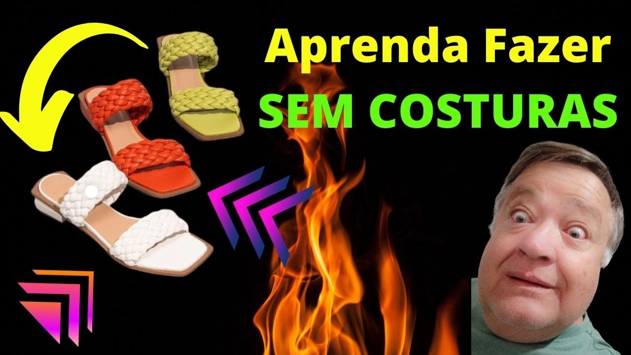 Como fazer rasteirinhas  sem costuras com cabedal de trança