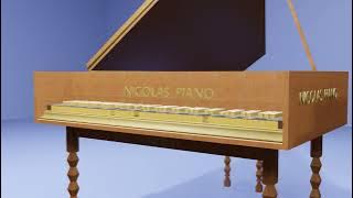 Chopin - Waltz in A Minor - Harpsichord #b3d #animation