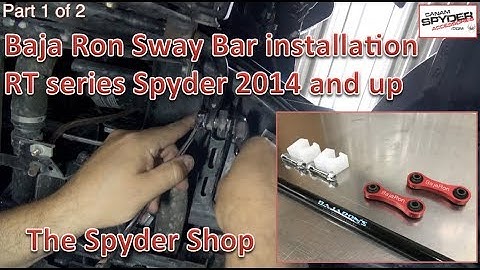 Part 1 of 2 - Baja Ron sway bar installation - RT Can Am Spyder 2014 - 2019.