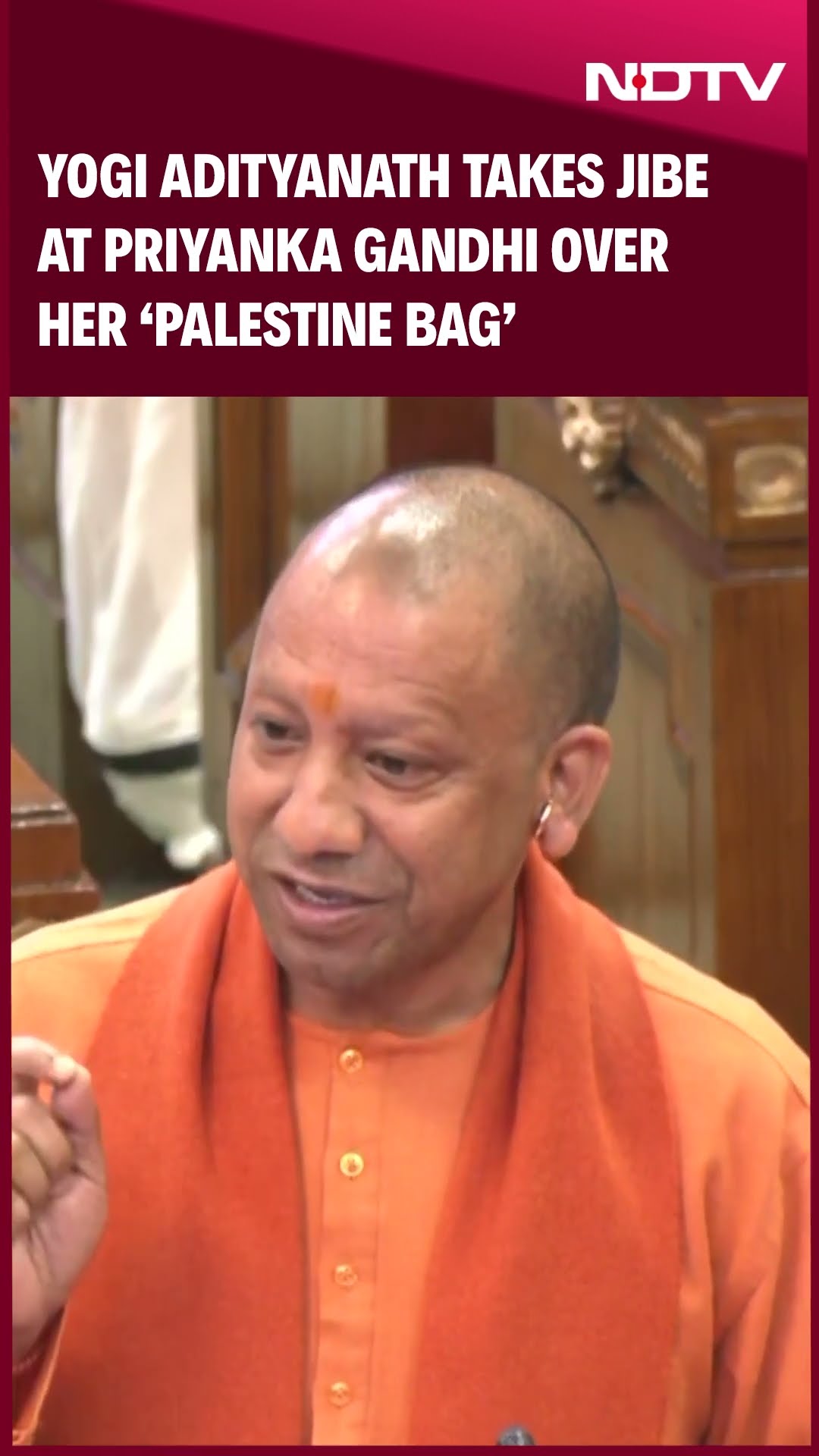 Yogi Adityanath Takes Jibe at Priyanka Gandhi Over 'Palestine Bag'