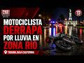 MOTOCICLISTA LESIONADO EN GLORIETA LINCOLN TRAS DERRAPAR POR EL PAVIMENTO MOJADO | TIJUANA
