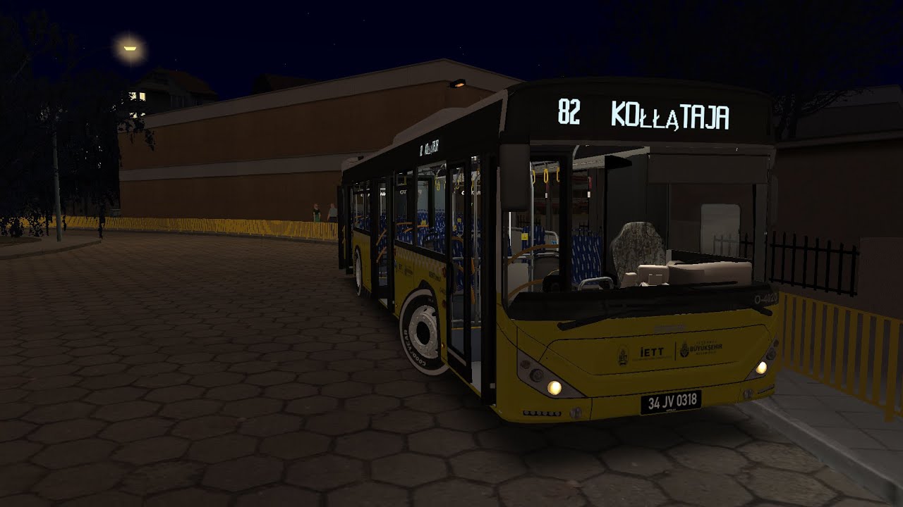 Otokar Kent İle 82 Hattında Gidiş-Dönüş Seri Akşam Seferi!//Fiktiv Szczecin//Omsi 2 | Logitech G29