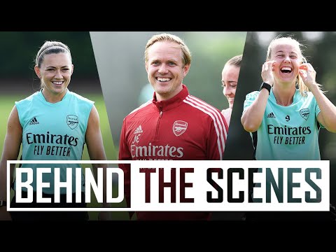 Jonas Eidevall takes his first training session | Behind the scenes at Arsenal training centre