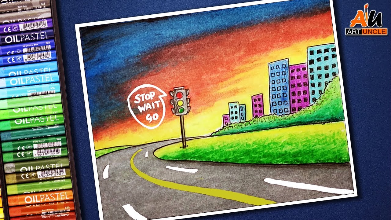 How to Draw City Road Safety Drawing ll Drawing on road safety for  competition I road safety drawing - YouTube