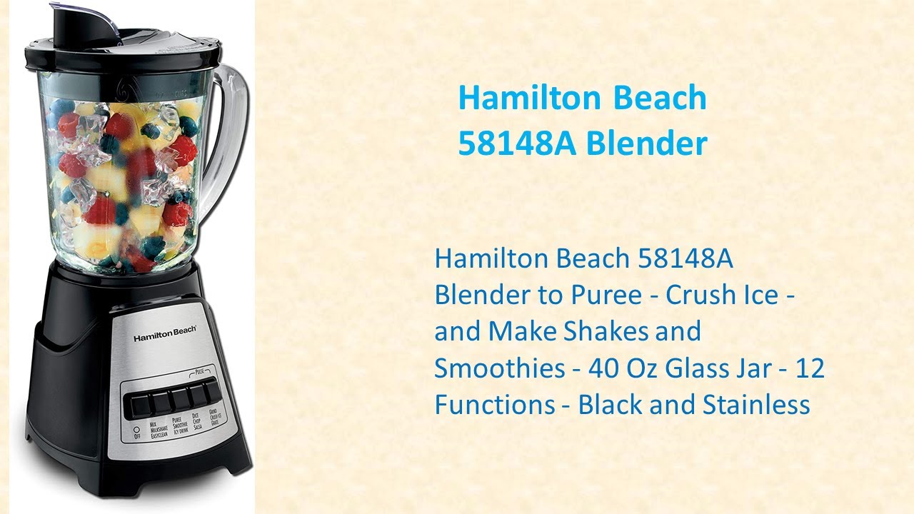 Hamilton Beach Smoothie Smart 40-Oz. Blender Black 56206 - Best Buy