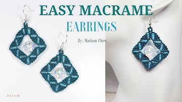 Macrame Tutorial / How To Make: Square Zigzag Pattern Earrings