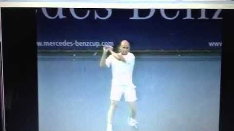 Andre Agassi Two Handed Backhand by Mike VanZutphen