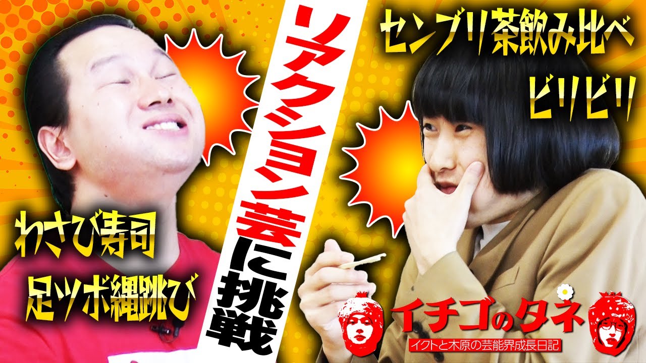 【新番組 イチゴのタネ】リアクション全制覇!!芸人としてリアクション芸を極める30分　#イチゴ  #イクト #木原優一