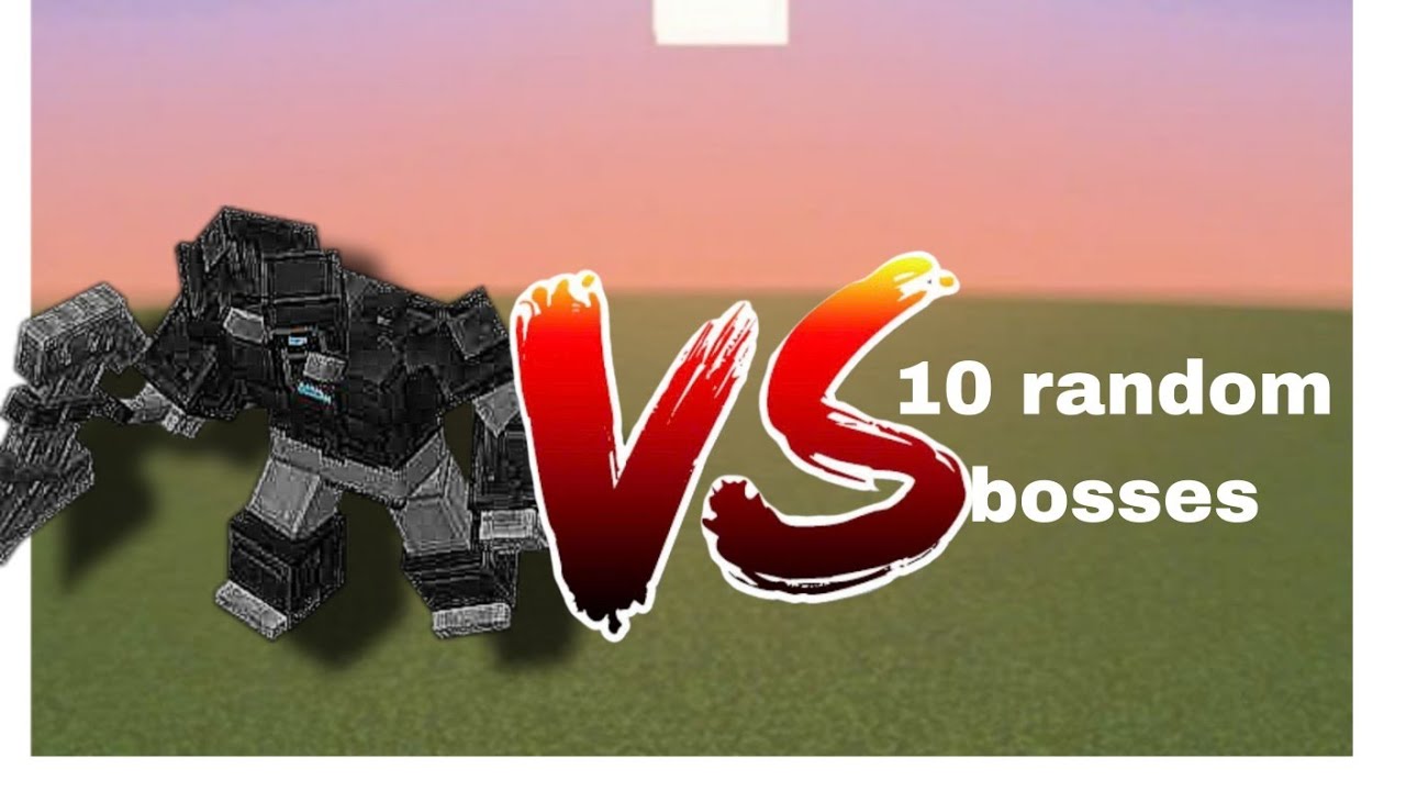 Nameless guardian phase 2 700hp by me vs 10 random bosses Minecraft bedrock