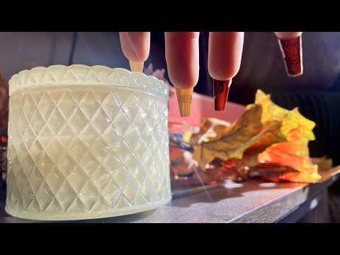 ASMR Fall House Tour - Tapping & Scratching Textured Items