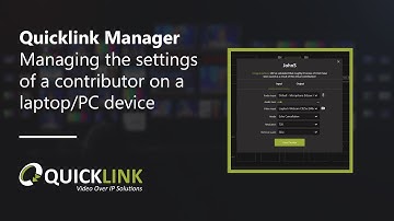 QuickLink StudioManager: Managing the settings of a contributor on a laptop/PC device