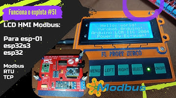 ⚡ LCD HMI modbus para esp8266 "esp-01s" Wemos D1 mini y esp32s3 super mini para Modbus RTU - TCP/IP