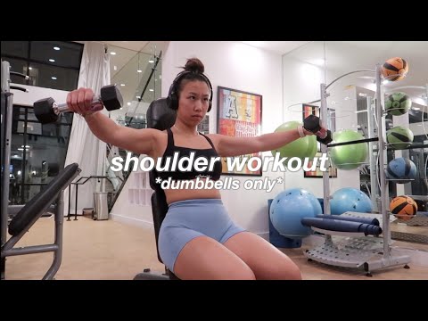 shoulder workout + post workout meal *DUMBBELL ONLY*