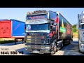 4k - Scania 164L 580 V8 Power &quot;Team Riviello&quot; Trailer - Retro - SOUND!