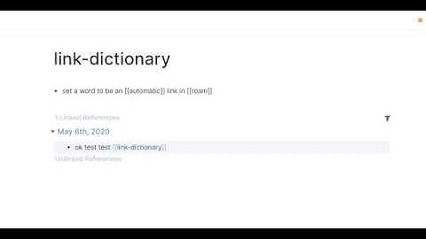 Roam Research Automatic Link Demo