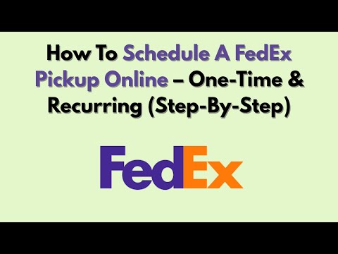 Schedule Fedex Ground Pickup