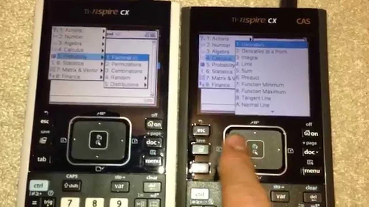 TI-nspire CX vs. TI-nspire CX CAS
