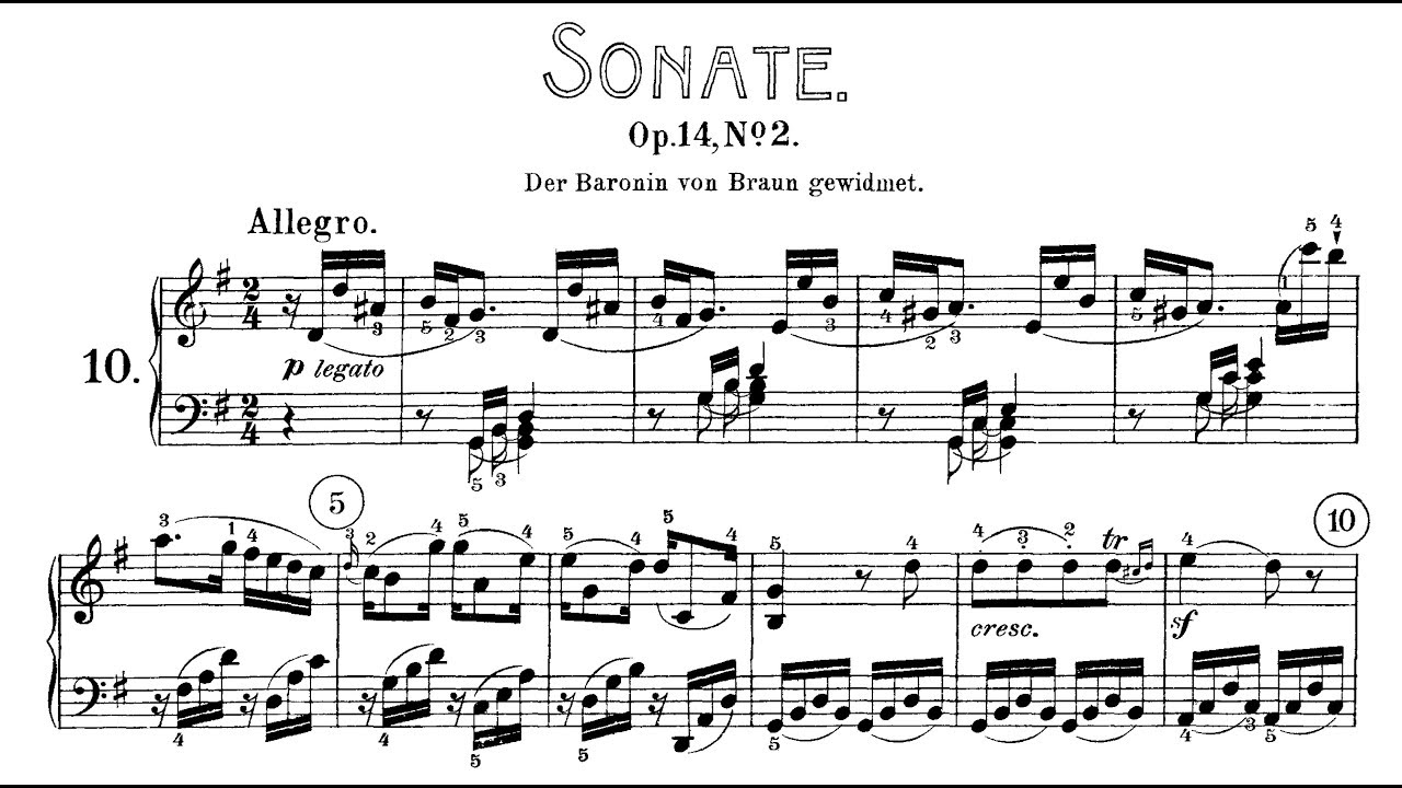 Beethoven: Sonata No.10 in G mayor, Op.14 No.2 (Kovacevich, Yokoyama)