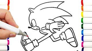 Sonic Team Coloring Pages Sonic The Hedgehog  Teils , Shadow ,Amy Rose, Knuckles draw drawing 17