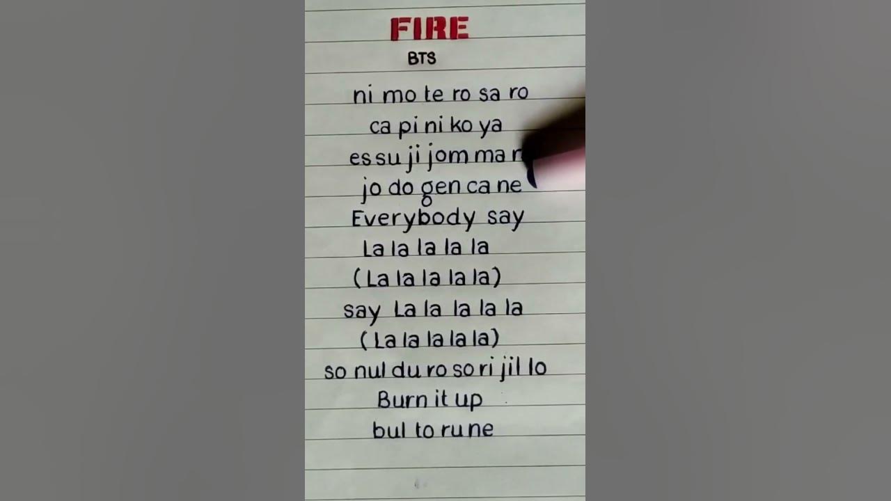BTS - 'FIRE' Lyrics (REQUESTED) #lyrics #bts #kpop #shorts #shortsfeed