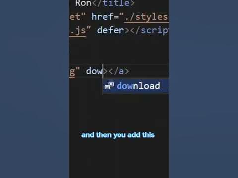 How To Create A Download Link With Html - YouTube