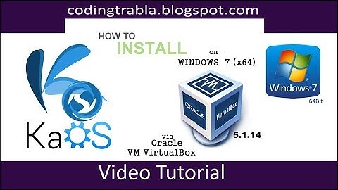 How to install KaOS 2017.09 x64 via VirtualBox on Windows 7 byVS