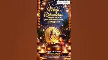 Shubh Dhanteras 2025 | Happy Dhanteras Wish Video | धन, सुख और समृद्धि की शुभकामनाएं | Kidoz Worldz
