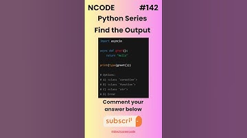 NCODE #142  | Find the Output | Comment your Answer Below | #coding #pythondaily #python #mcqsquiz