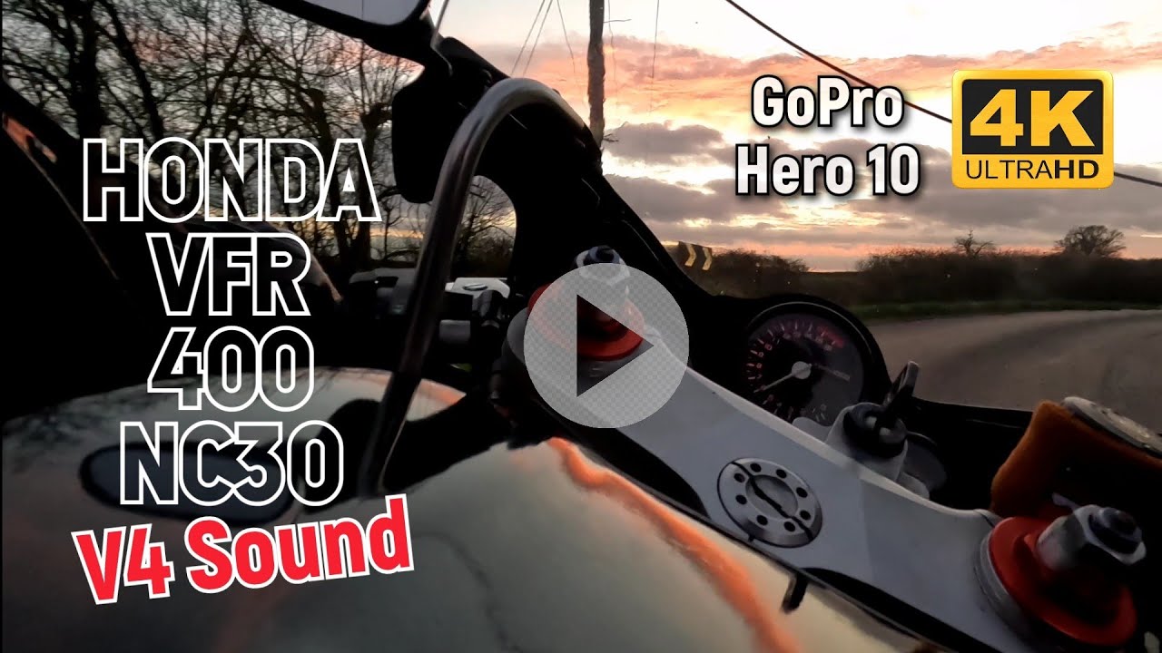 | Honda VFR 400 nc30 Ride | GoPro Hero 10 Black 4K test | V4 Sound | New Years Eve 2021