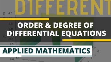 Order & Degree Of Differential Equations