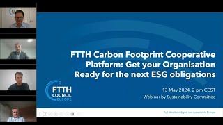 FTTH Carbon Footprint Cooperative Platform: Get your Organisation Ready for the next ESG obligations