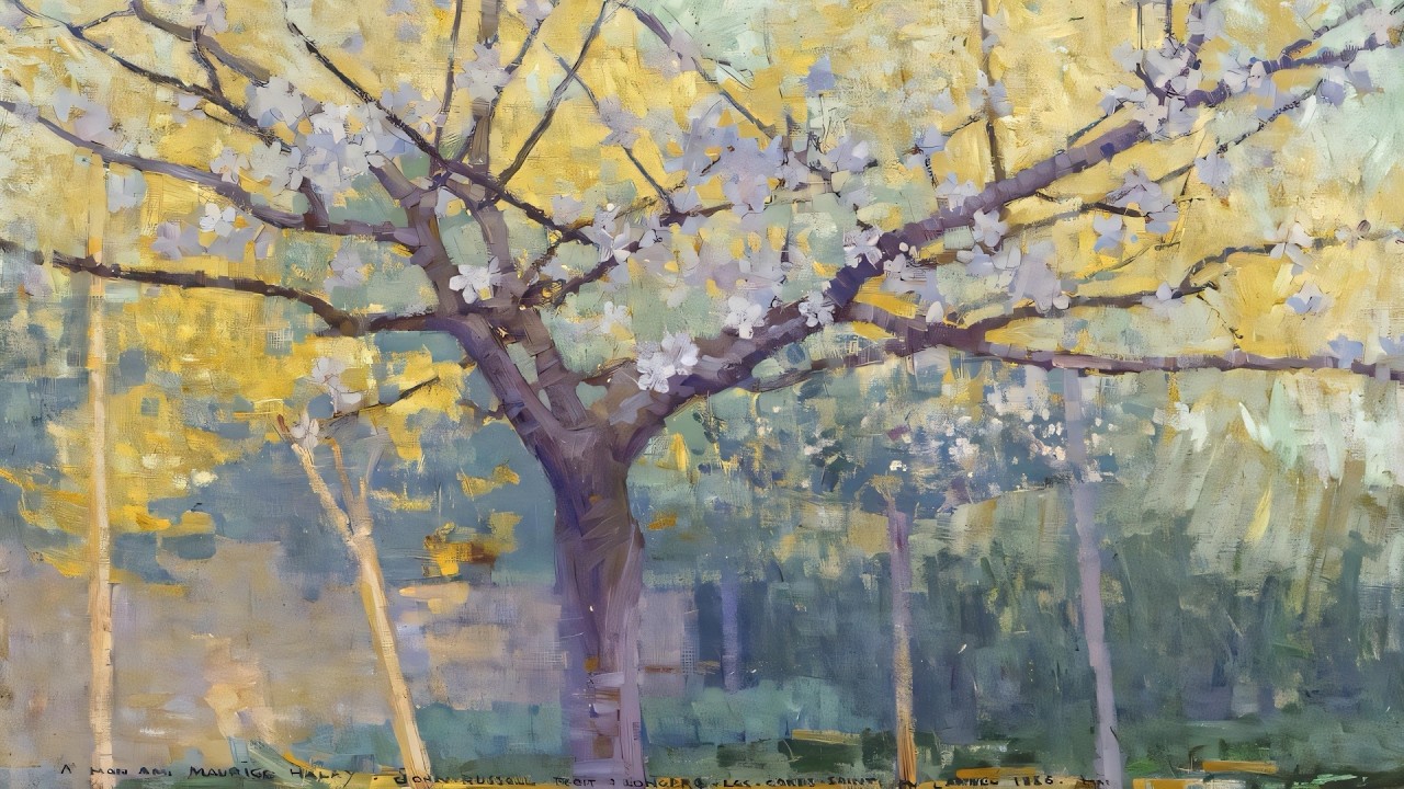 Impressionist Art - John Russell -The Garden At Longpre & others April 1, Night Session