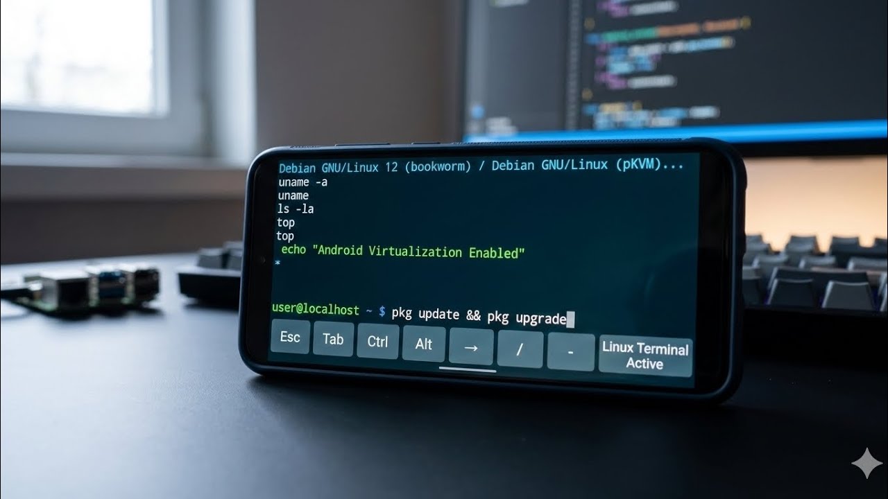 Linux Debian для Android - YouTube