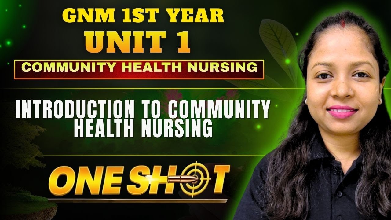 Community Health Nursing- One Shot Class - UNIT 1 Introduction to community health nursing