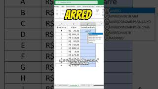 DESCUBRA AGORA como arredondar múltiplos de 10 no Excel com a função ARRED! #excel #dicas #dicaexcel