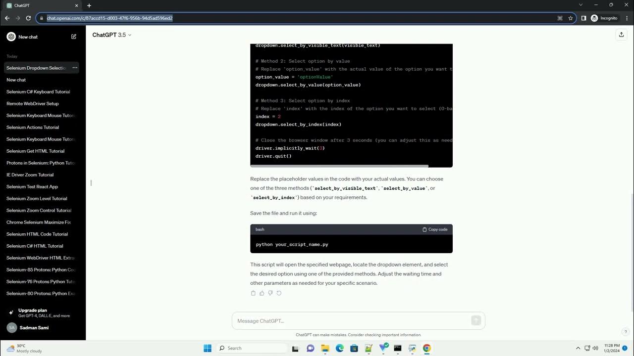 selenium select option from dropdown python - YouTube