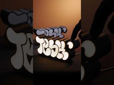 GRAFFITI NIGHT LIGHT - TESH. Available now! #graffiti #graffitiart #spray #sprayart #ledlights