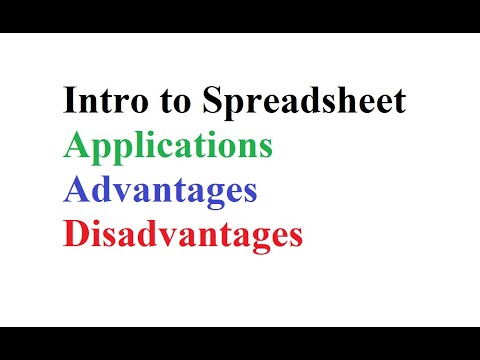 Intro to Spreadsheet (Microsoft Excel) | Applications | Advantages | Disadvantages in Urdu | Hindi