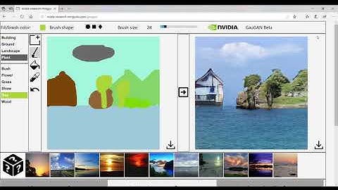 NVIDIA GAUGAN Sketching : AI for Creatives