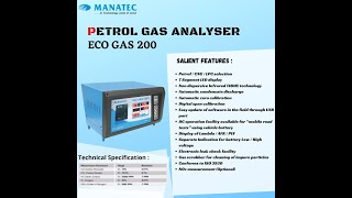 Manatec Eco Gas 200 Complete Operation And Working Method Petrol Gas Analyser