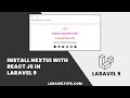 Install nextui with react js in laravel 9