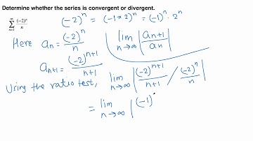 Calc II: Ratio Test Example (-2)^n / n